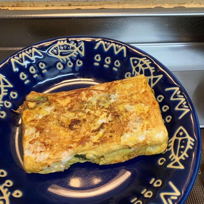 ほうれん草入り♪出汁入り卵焼き^_^